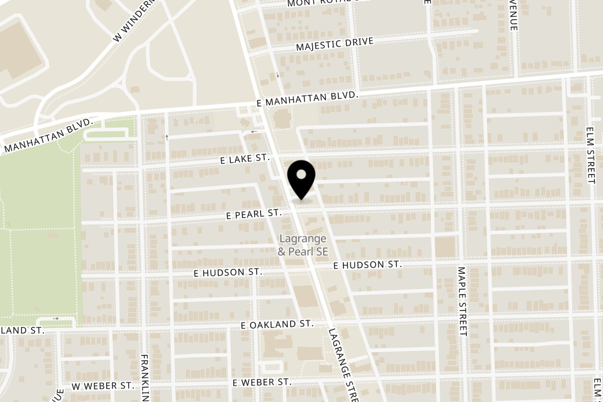 Map showing the location of Carnales Taqueria Carnales Taqueria Toledo on 3370 Lagrange St in Toledo